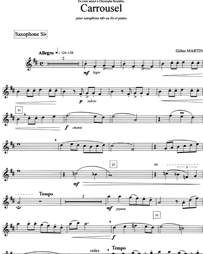 Soprano Saxophone (Alternative)/Tenor Saxophone (Alternative)