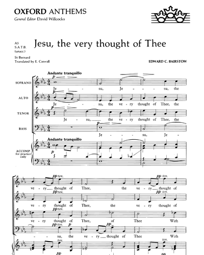 Jesu, the very thought of Thee
