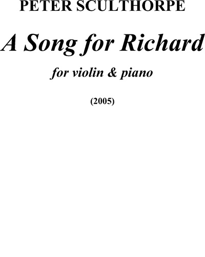 Song for Richard, A