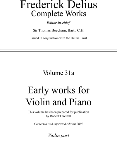 Early Works for Violin & Piano