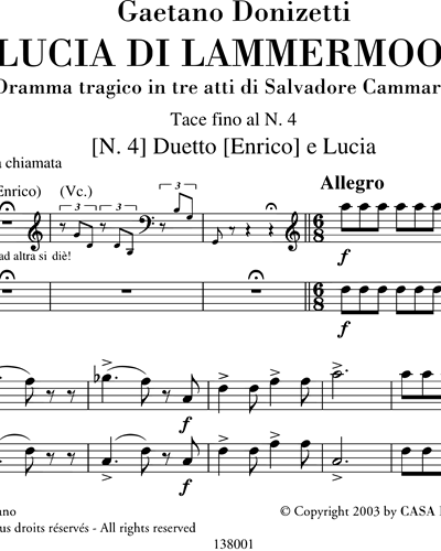 Lucia di Lammermoor [Critical Edition]