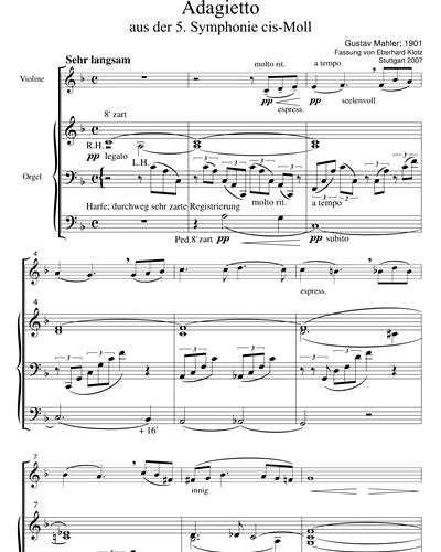 Adagietto (from 'Symphony No. 5')