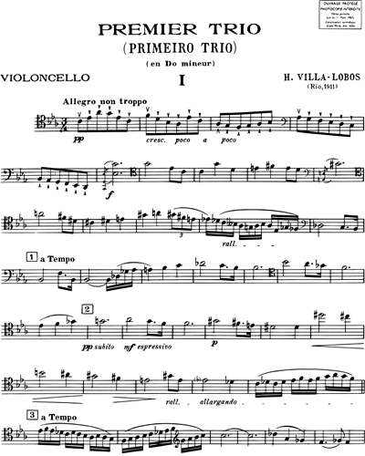 Trio n. 1 - Pour violon, violoncello et piano