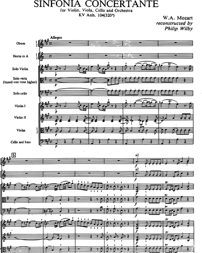 Sinfonia Concertante, KV Anh. 104