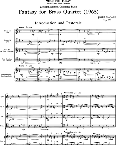 Fantasy for Brass Quartet, Op. 35