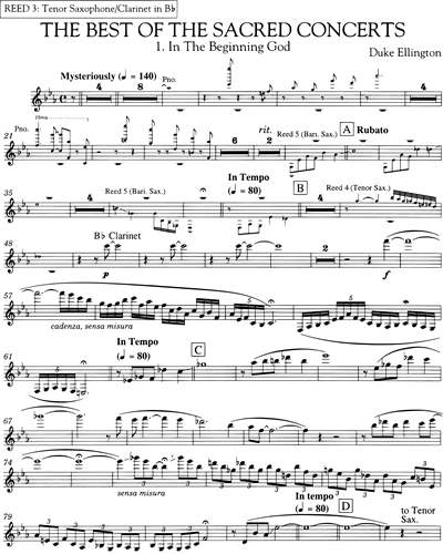 Tenor Saxophone 1 in Bb/Clarinet 3 in Bb