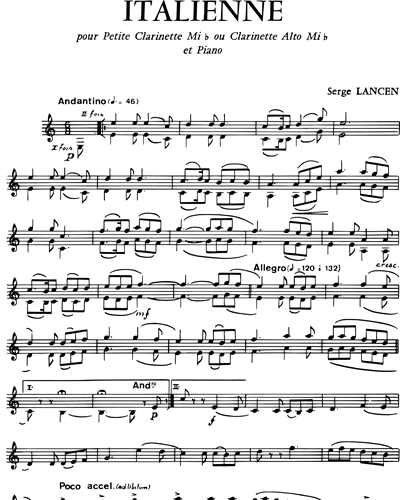 Clarinet in Eb/Alto Clarinet (Alternative)