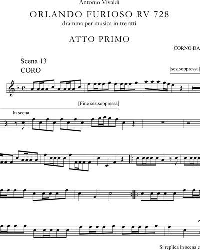 Orlando Furioso RV 728 Flute Sheet Music by Antonio Vivaldi