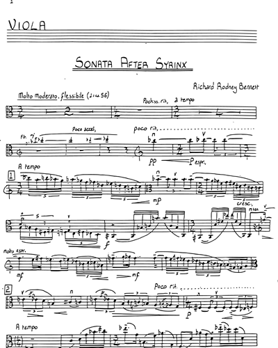 Sonata after Syrinx