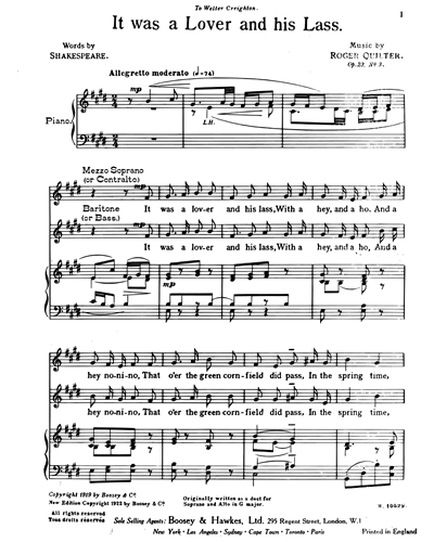Mezzo-soprano & Baritone & Piano