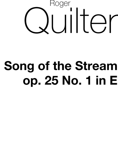 Song of the Stream, op. 25/1 (in E major)