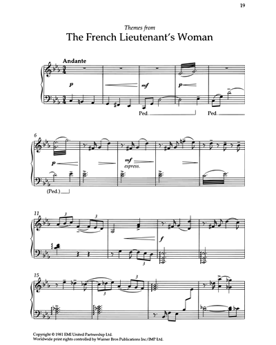 Themes from 'The French Lieutenant's Woman'