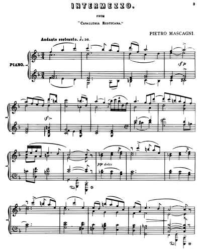 Intermezzo (from the Opera "Cavalleria Rusticana")