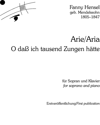 "O dass ich tausend Zungen hätte'" (Aria from the Cantata 'Lobgesang')