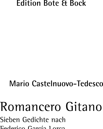 Romancero gitano, op. 152
