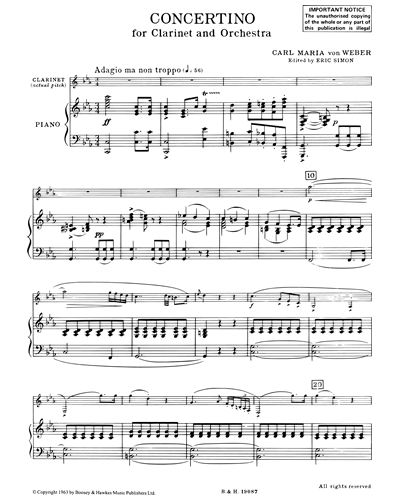 Clarinet Concertino, op. 26