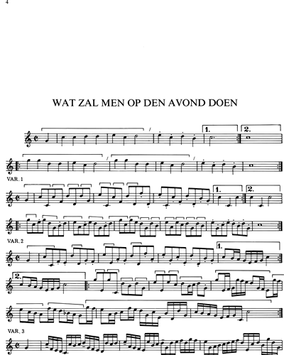 Eight Variations (from "Der fluyten lust-hof")