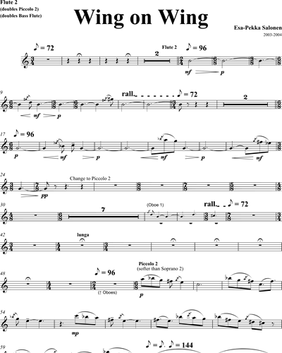 Flute 2/Piccolo 2/Bass Flute