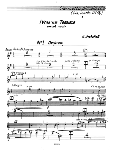Concert Suite (from "Ivan the Terrible, op. 116")