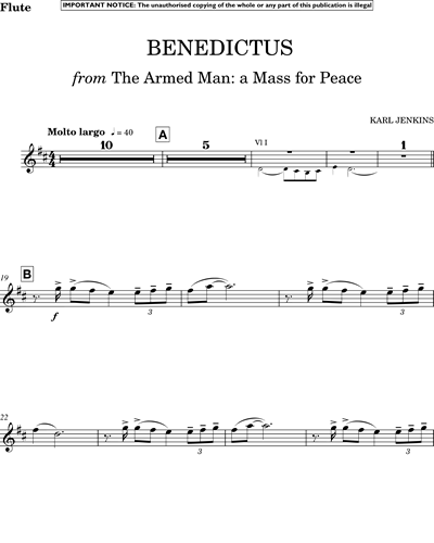 Karl Jenkins Benedictus From The Armed Man Sheet Music Nkoda