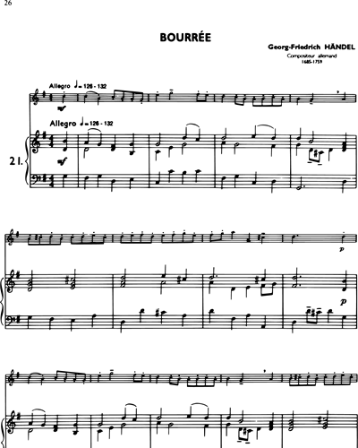La Flûte Classique, Vol. 2: Bourrée in G major