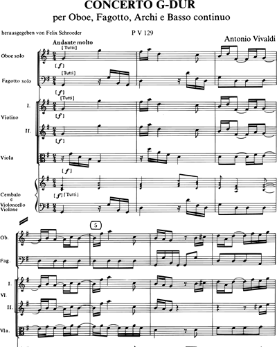 Concerto per oboe e fagotto in G-dur op. 42/3, PV 129