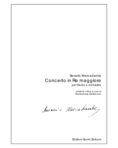 Concerto for Flute in D major