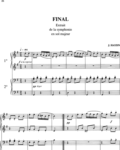 Final (from Haydn's 'Symphony in G major')