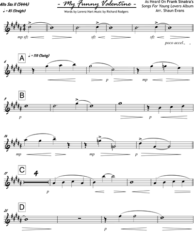 My Funny Valentine (Big Band) Tenor Saxophone 2 Sheet Music by Richard  Rodgers | nkoda