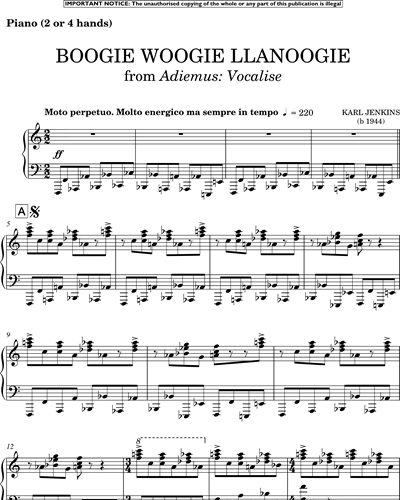 Boogie Woogie Llanoogie (from "Adiemus V: Vocalise")