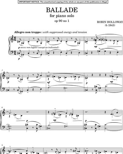 Ballade, op. 90 No. 1 