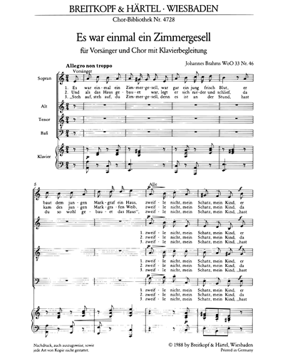 Deutsche Volkslieder WoO 33 - Nr. 46