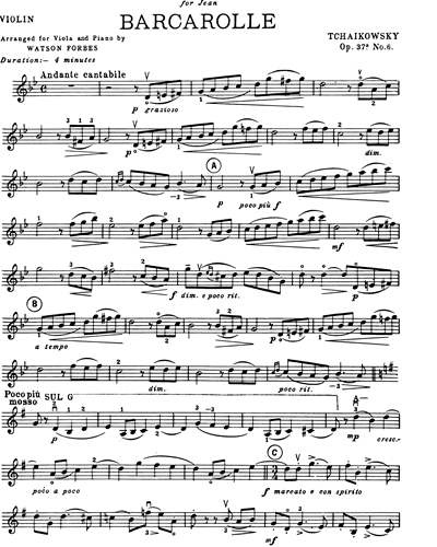 Barcarolle, Op. 37a No. 6