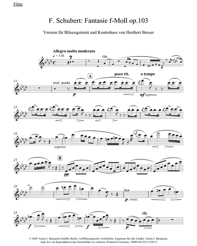Fantasy in F minor D 940, op. 103