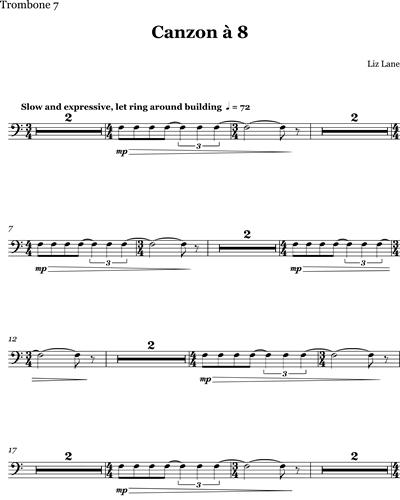 Canzon à 8 (bass clef version)