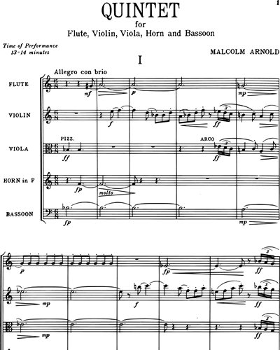 Quintet, Op. 7