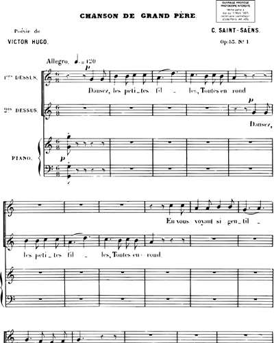 Chanson de grand-père (n. 1 des "Deux chœurs" Op. 53)