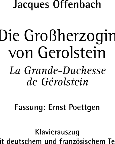 La Grande-Duchesse de Gérolstein