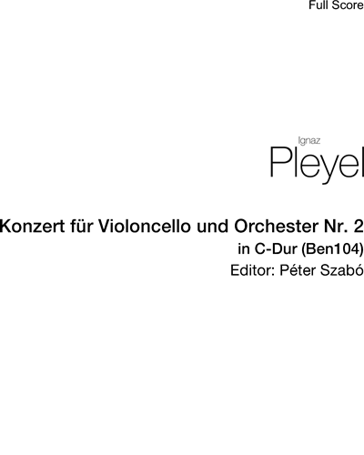 Konzert für Violoncello und Orchester Nr. 2