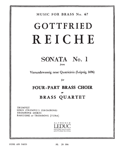 Sonata No. 1 (from "Vierundzwanzig neue Quatricinia", Leipzig, 1696)