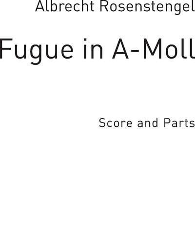 Fugue in A-moll arranged for Recorder Groups and Tambourine