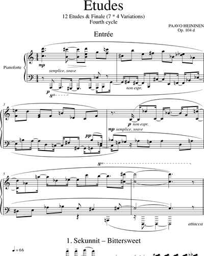 Etudes op. 104 for Piano: Fourth cycle op. 104d