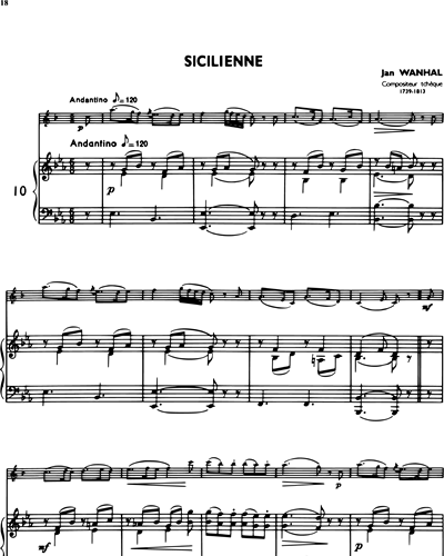 La Clarinette Classique, Vol. C: Sicilienne