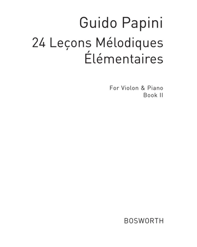 24 Leçons mélodiques élémentaires, Book 2