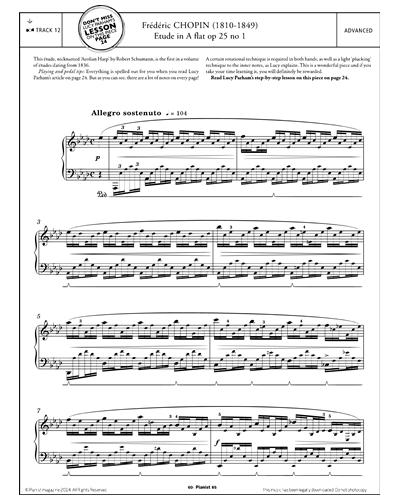 Etude in Ab major for Piano, op. 25 No. 1