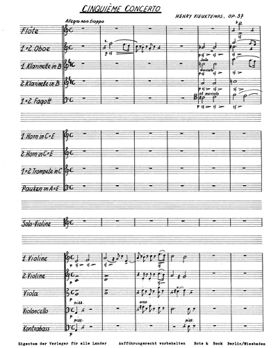 Konzert für Violine und Orchester Nr. 5