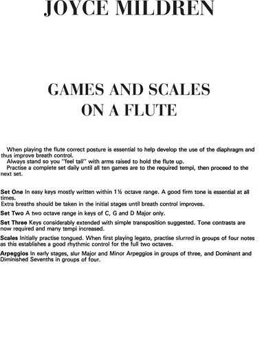 Games and Scales on a Flute
