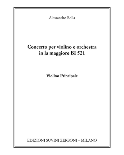Concerto for Violin and Orchestra in A Major
