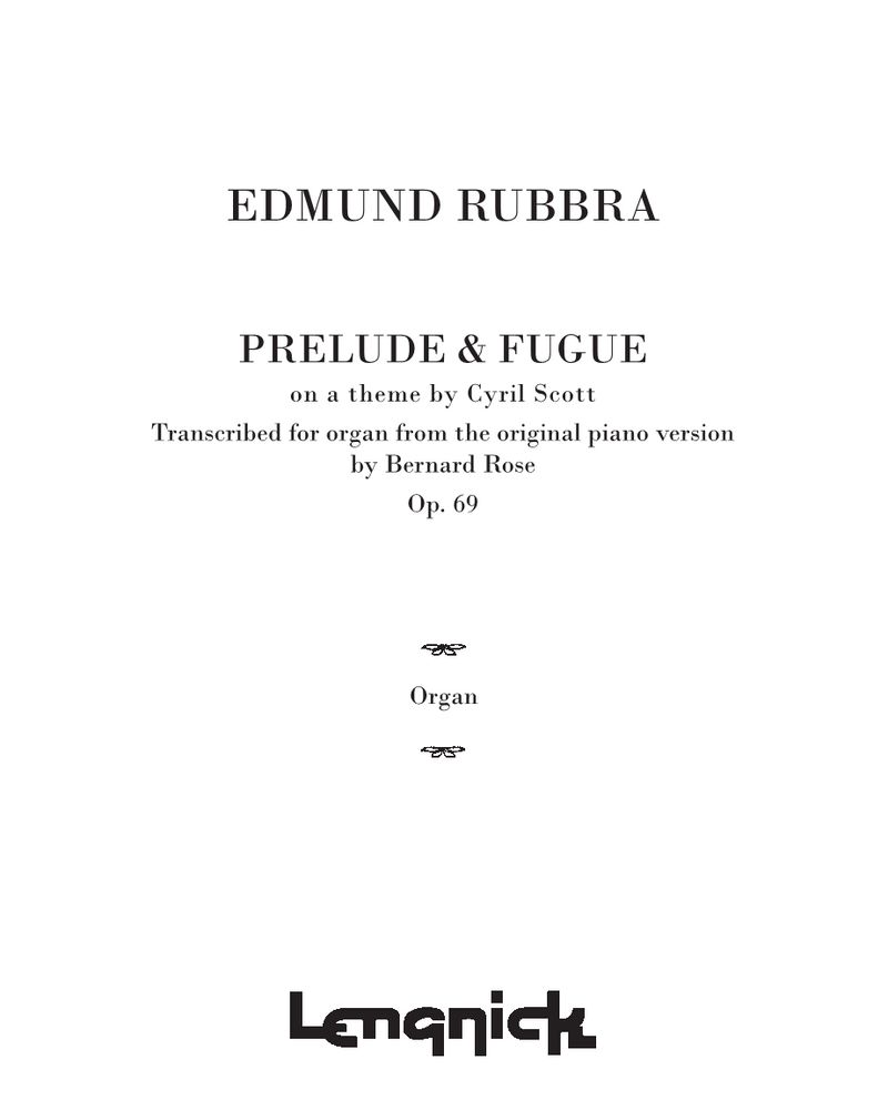Prelude & Fugue, Op. 69