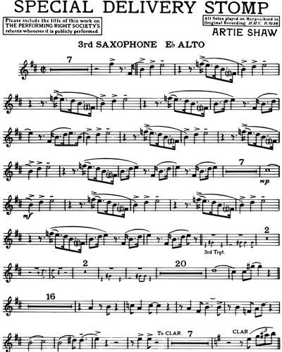 Saxophone 3 Eb Major